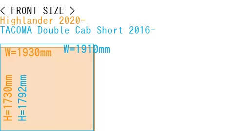 #Highlander 2020- + TACOMA Double Cab Short 2016-